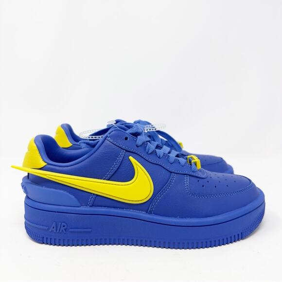 Nike Air Force 1 x AMBUSH Low Sneakers Women’s 6.5 Blue Yellow - Picture 5 of 8